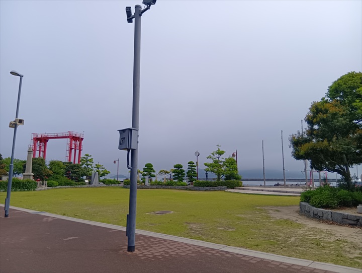 桟橋と広場